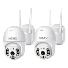 Kit X2 Cámara De Seguridad Noax A6 Wifi Motorizada Hd 360° Blanco