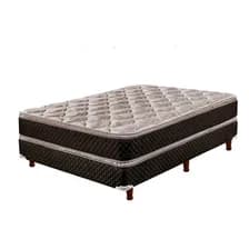 Sommier Cannon Exclusive Doble Pillow 140cm X 190cm Premium Color Marrón Y Beige Marrón/beige