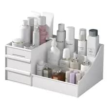 Organizador De Maquillaje Cremas Escritorio, Porta Lápices Y Papelería, Cajones Multifuncional, Ideal Para Decoración Aesthetic, Almacenamiento Tierno Y Viral Blanco Levys Bazar