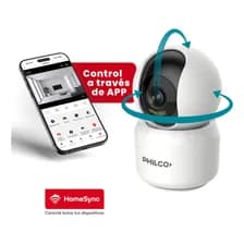 Cámara De Seguridad Interior Philco 2k 3mp Wifi Doble Banda Psc150i Audio Bidireccional Blanco