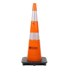 Cono Vial Naranja Semi Flexible 0.9 Metro Base Rígida Pesada Conoflex
