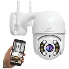 Camara Domo Exterior Seguridad Ip 4mp Autotracking Vigilancia Full Hd Smart Tech N8-400w-ir Blanco