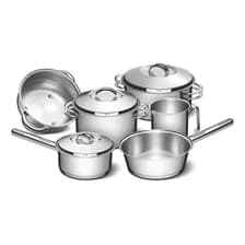 Bateria De Cocina Juego Ollas Cacerola 6 Piezas Tramontina Solar Acero Inoxidable Triple Fondo