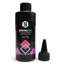 Resina Uv Transparente Servifibras 250 Ml Con Pico Vertedor Secado Rápido Con Luz Uv Alto Brillo Y Baja Contracción