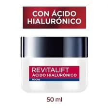 Crema Facial Noche Loréal Paris Revitalift Ácido Hialurónico Todo Tipo De Piel