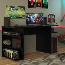 Escritorio Gamer Madesa Para Pc Y Consola 136cm Negro