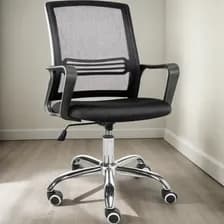 Silla Oficina Escritorio Ergonómica Sillon Lumbar Ejecutivo Negro Tela Mesh