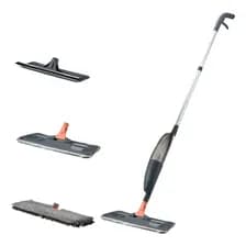 Mopa Plana Trapeador Spray Rociador Giratoria 360 Secador Smart Tech Lv-s03 Gris