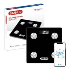 Balanza Digital San Up Medivita Bluetooth App Análisis Corporal Negro