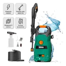 Hidrolavadora Electrica Bron By Gadnic 1400w Alta Presion 110 Bar Lanza Ajustable Manguera 5 Metros Verde