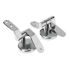 Herraje Metalico Corto Para Tapa Asiento De Inodoro Derpla Color Plateado