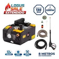 Hidrolavadora De Piso Electrica 130 Bar A Piston Logus Color Negro