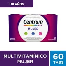 Centrum Mujer Multivitamínico Multimineral Cmp X 60 Sabor Sin Sabor