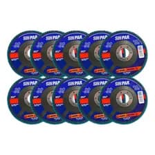 Discos Flap Sin Par 115mm Grano 80 Madera Metal Pack X10