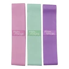 Kit X3 Bandas Elasticas Piernas Ejercicio Resistencia Gym Verde/rosa/violeta