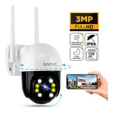 Cámara De Seguridad Gadnic P245f22 Domo 3mp Ip66 Conexion Inalambrica Visión Nocturna Blanco