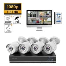 Kit Camaras Seguridad Gadnic Ip Dvr 8ch + Cámaras Ir + Disco 1tb Blanco