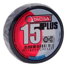 Cinta Aisladora Pvc Negra Tacsa Rollo X 10 Metros Color Negro Liso