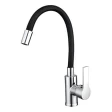 Monocomando Cocina Canilla Grifería Pico Flexible Negro