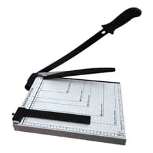 Cizalla Guillotina Palanca Corta Papel Manual Autoafilable Cuchilla Acero Trimmer A4 Smart Tech Blanco