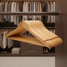 Perchas De Madera Y Metalicas Pack X 10 Organizadores Hogares Casas Oficinas Locales Vestidores Placares Pantalones Vestidos Camisas Camperas Tapados Adultos