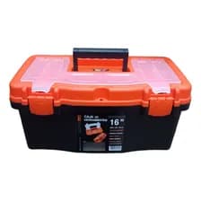 Caja De Herramientas Silver Shadow Plástica 16 Con Bandeja Naranja/negro