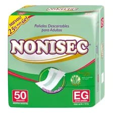Pañales Para Adultos Descartables Nonisec Clasicos Pañal Recto Extra Grande X 50 u