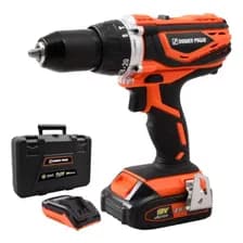Taladro Percutor A Bateria Dowen Pagio 13mm 9993121 Flex One Maletin Bateria Cargador 50 Hz Naranja/negro