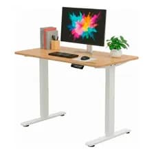 Escritorio Regulable Simple Gadnic 120x60x18 Con Ajuste De Altura Blanco