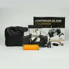 Compresor De Aire Inflador Portatil Auto Bici Moto Alpina A1 Doble Piston Gris 50 Hz Monofásica