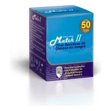 100 Tiras Reactivas Para Glucómetro Match Ii Okmeter Blanco