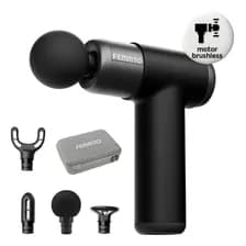 Pistola Masajeadora Bateria Recargable Motor Brushless Corporal Pro Usb Masajeador Electrico Massage Gun Cabezales Intercambiables Femmto Gris Oscuro