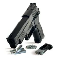 Pistola Co2 Quality Premium Balines Garrafas Calibre 4.5 Mm Color Negro