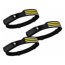 3x Linterna De Cabeza Minero Con Sensor 2 Luces Recargable Color De La Linterna Negro Color De La Luz Blanco