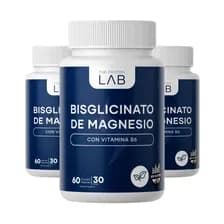 Bisglicinato De Magnesio 200mg Elemental Para Descanso Con Vitamina B6 180 Cápsulas The Protein Lab Sin Sabor