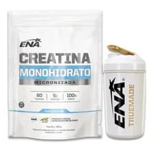 Combo Creatina Polvo Doypack 300g Ena Sport Con Shaker Ena Sabor Sin Sabor