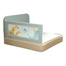 Baranda De Seguridad Para Cama Bebés Gadnic Malla Cerradura Doble Color Gris