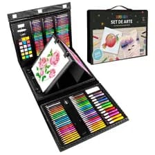 V-art By Vicky Set 208 Piezas Arte Infantil Dibujo Pintura Fibra Valija Profesional