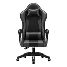 Silla Gamer Ergonómica Reclinable Premium Para Pc Escritorio Negro Cuero Sintético Genérica