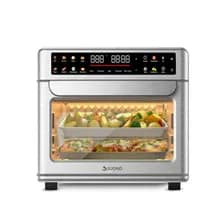 Horno Airfryer Suono 25l Multifunción Freidora De Aire Panel Digital 1700w Plateado