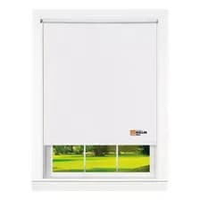 Cortina Roller Blackout 160x120cm Blanco - Roller Pro Black Out 100% Bloqueante Solar, Facil Instalacion, Tela Pvc Resistente, Aislante Termico Y Acustico, Soportes Metalicos, 160 Ancho X 120 Alto
