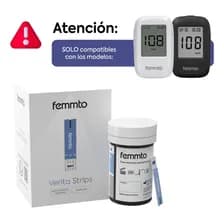 Tiras Reactivas Para Glucometro Medidor Glucosa Caja X 50 Unidades Digital Diabetes Femmto Blanco