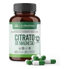 Citrato De Magnesio 400mg 60 Cápsulas Labs Nutrition Libre Gluten Sin Sabor