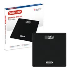 Balanza Digital San Up Scaleup Negra 180kg Vidrio Antideslizante Negro