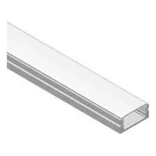 Perfil Aluminio Led Para Tira De Luz Led Material Aluminio 17x7mm Anodizado Con Covertor Opal Blanco X2 Metros Todos
