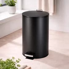 Cesto Residuos Tacho Basura Acero Pedal 12 Lts Color Negro Marca Hogar Actual