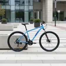 Bicicleta Mtb Mint Reddy Rodado 29 21v Cambio Shim Talle M/l Celeste Verde/blanco 21