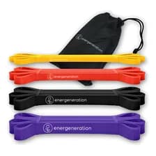 Set 4 Bandas Elásticas Isométricas Power Band Energeneration Erb-4 Crossfit Gym Fitness Functional Violeta Oscuro