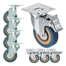 Pack 8 Ruedas Giratorias 50mm Rueditas (4 Con Doble Freno)