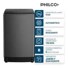 Lavarropas Philco 5kg Carga Superior Gris